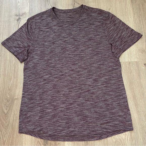 lululemon athletica Other - Lululemon Heathered Maroon Somatic Aero Short Sleeve Shirt Size Large